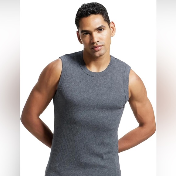 NWT Jockey Muscle Tank Top 100% Super Combed Cotton Ribbed Fabric Medium 95 cm - Picture 3 of 8